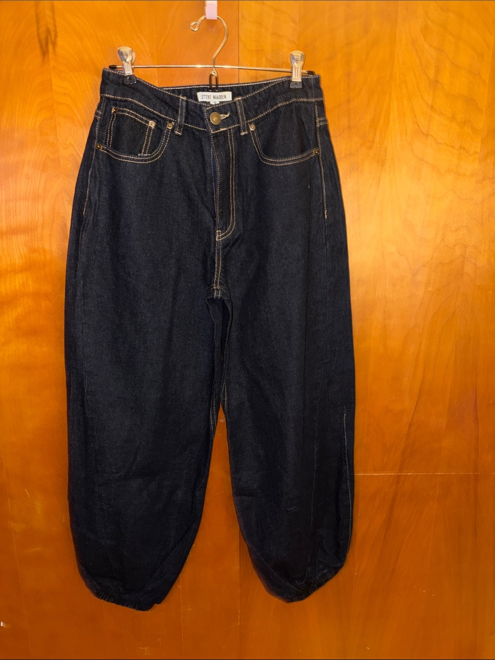 Steve Madden Bubble Denim Pants Size 4 NWT